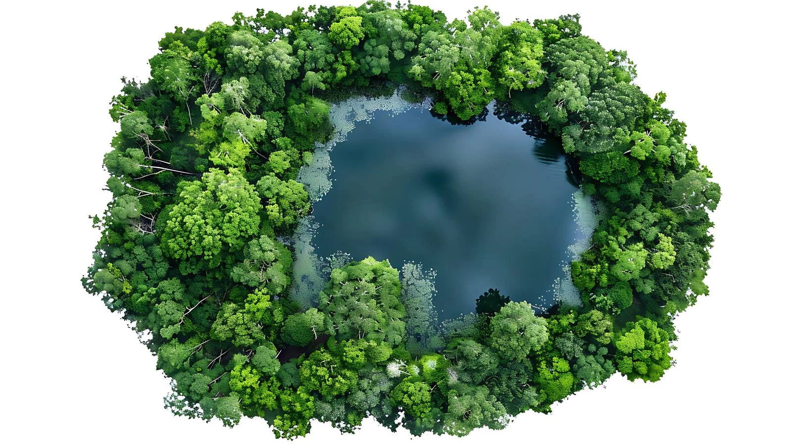 Tranquil Forest Lake from Aerial Perspective — free download from Dotvec
