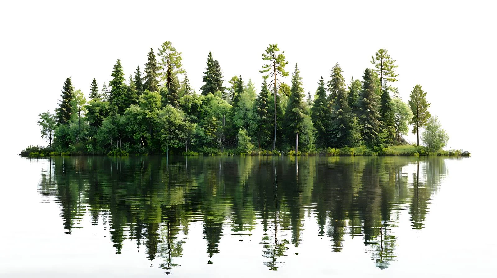 Tranquil Lake Surrounded by Forest Clearing — free download from Dotvec
