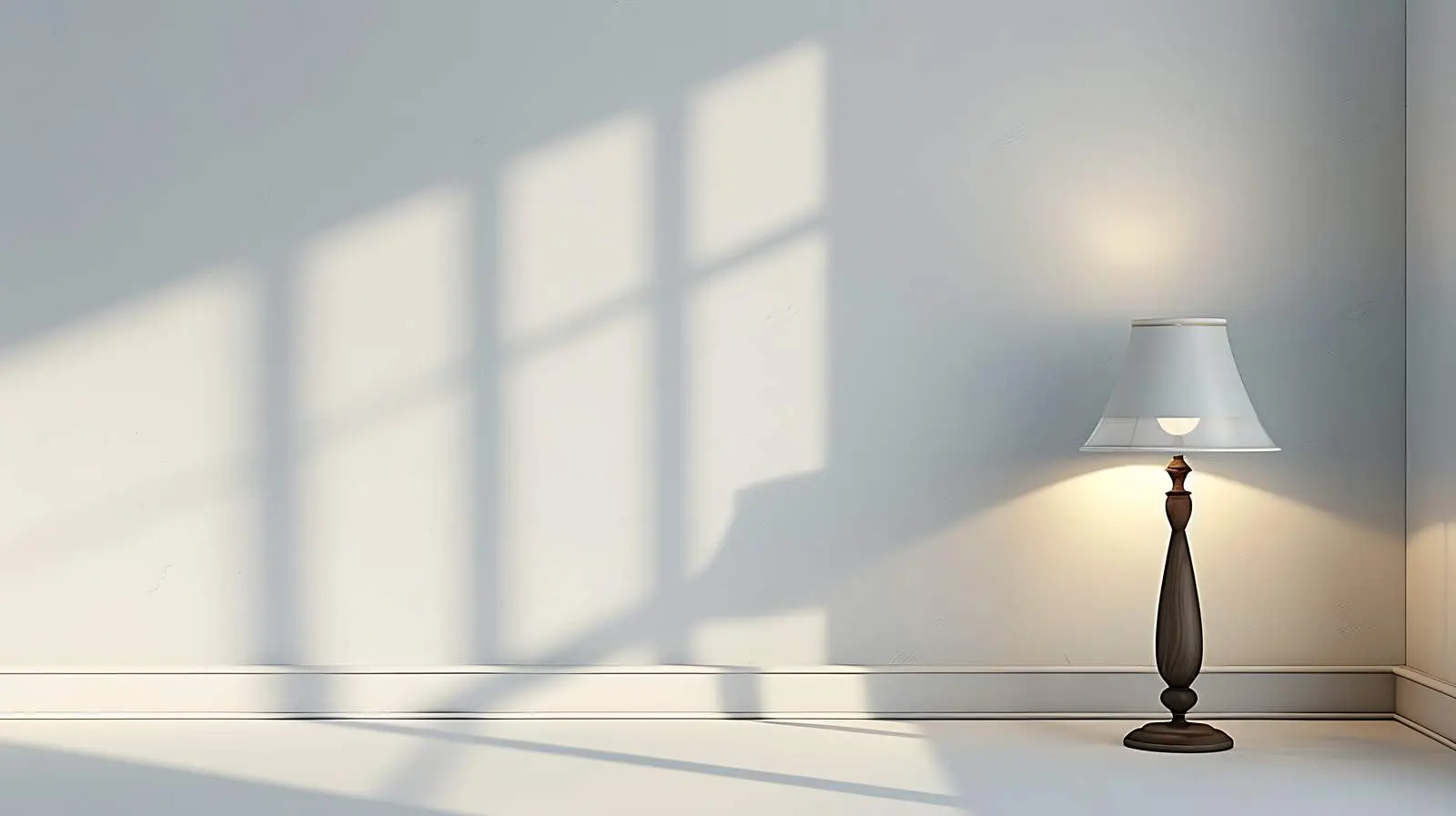 Elegant Lamp Against White Wall Background – free illumination image from Dotvec