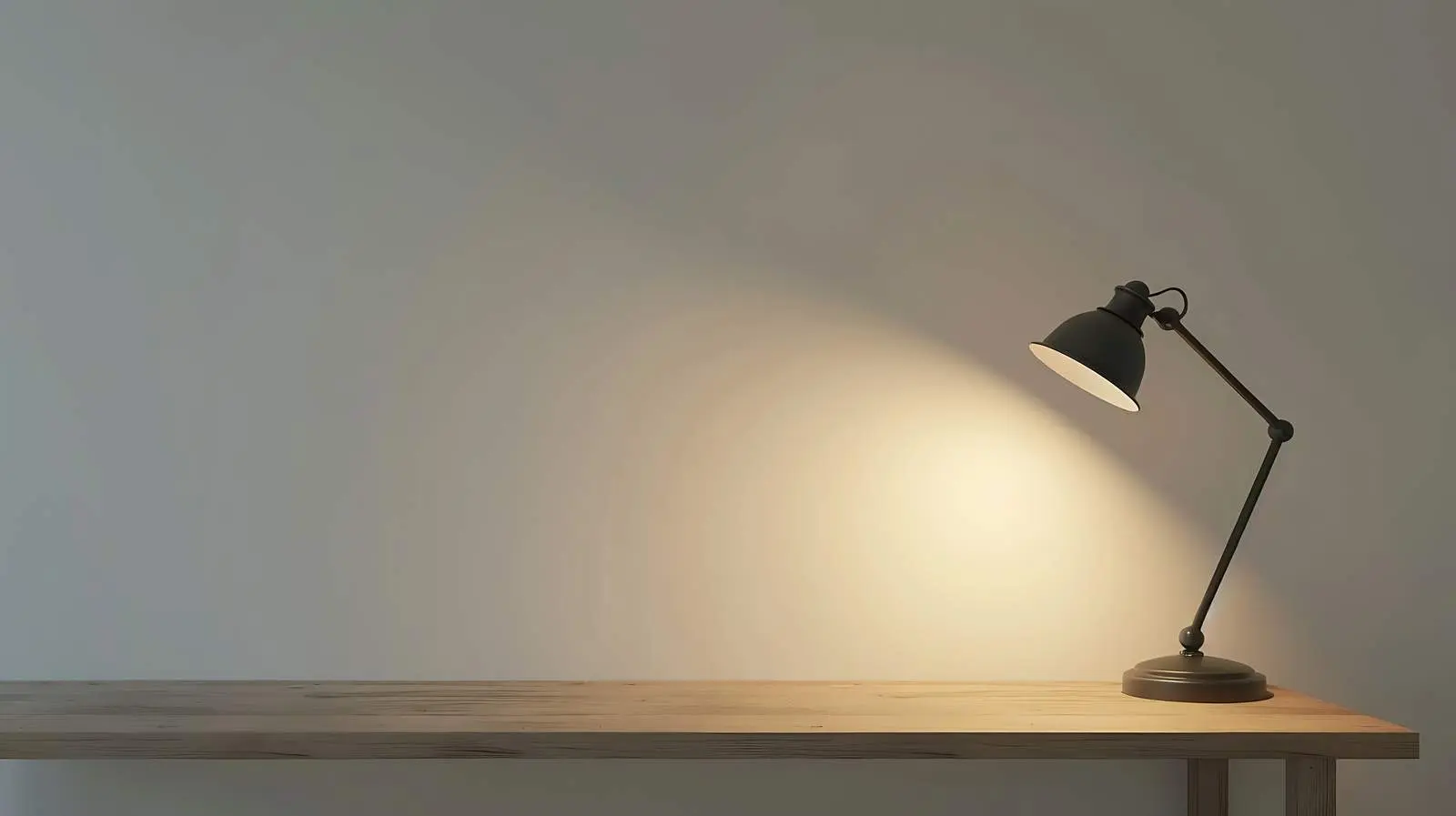 Elegant Lamp on Wooden Table Near White Wall — free download from Dotvec