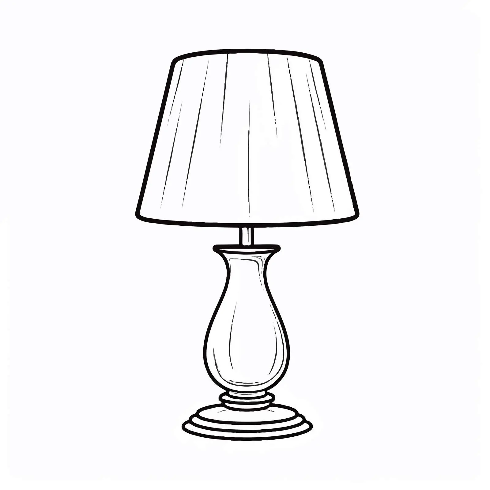 Outline Lamp Vector Illustration on White Background — free download from Dotvec