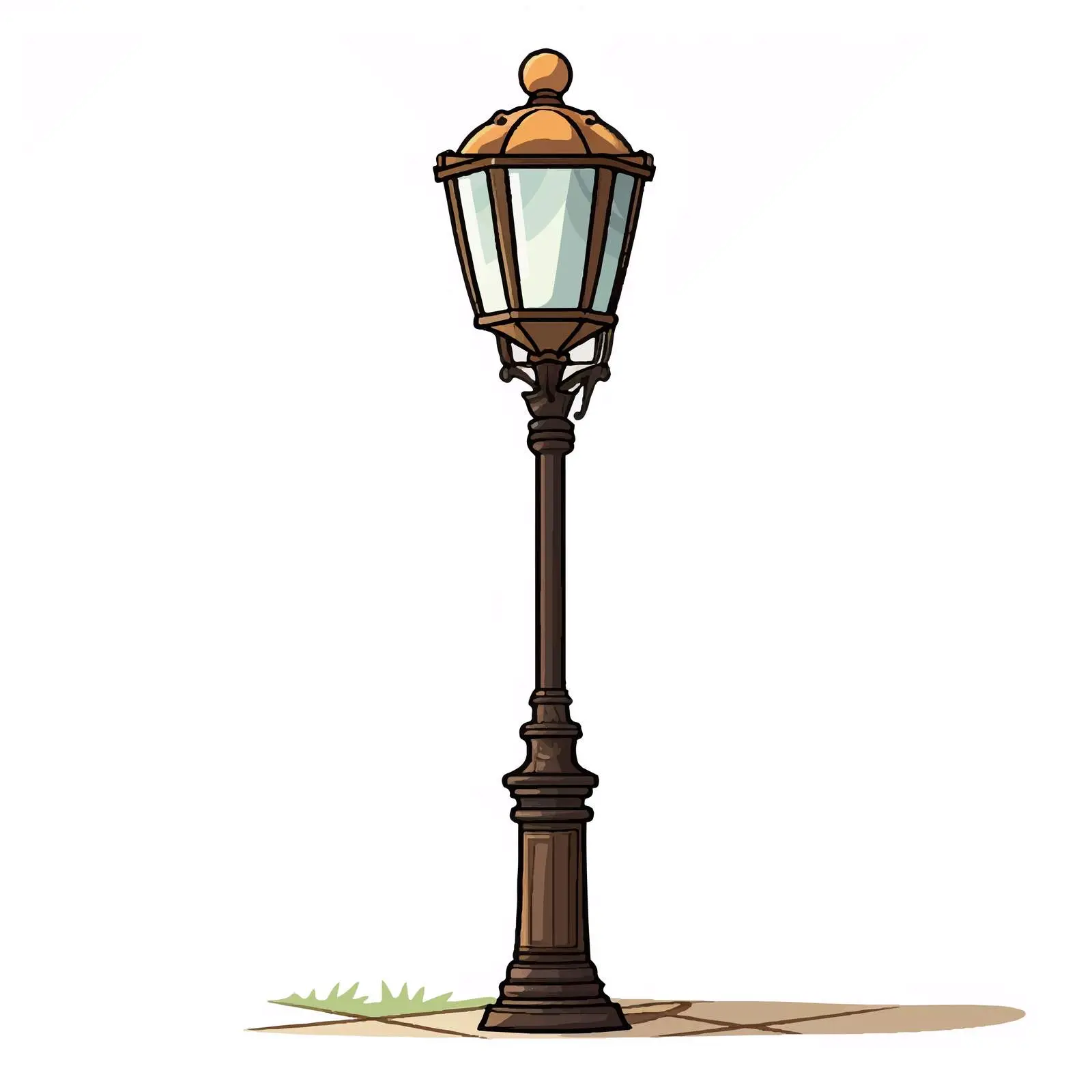 Cartoon Lamp Post Vector Illustration — free download from Dotvec
