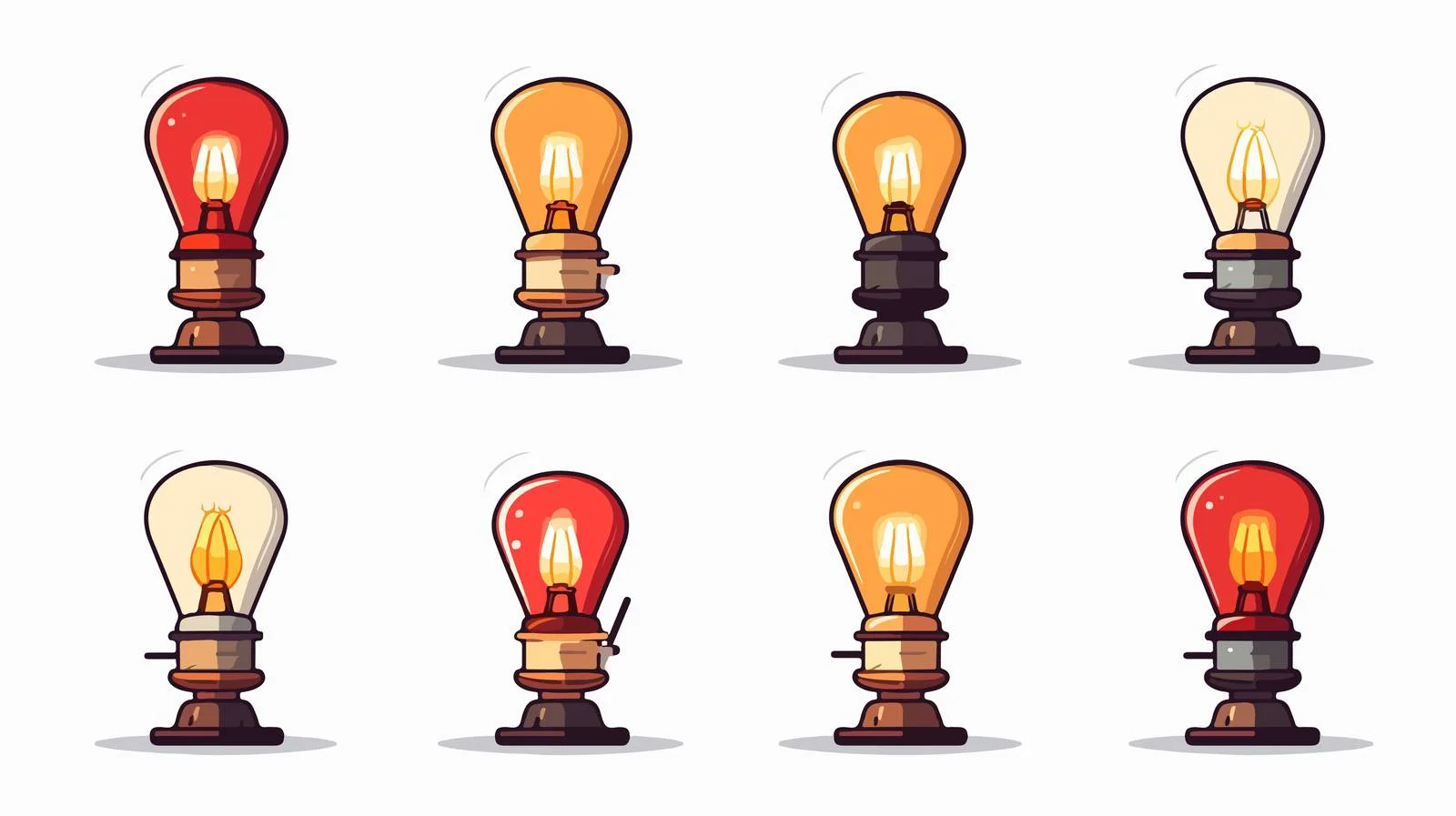 Lamp Logo Flat Design — free download from Dotvec