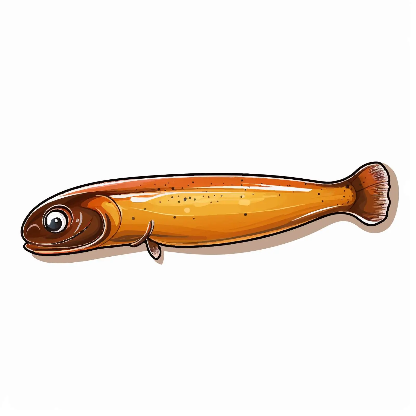 Lamprey Line Vector Illustration on White Background — free download from Dotvec