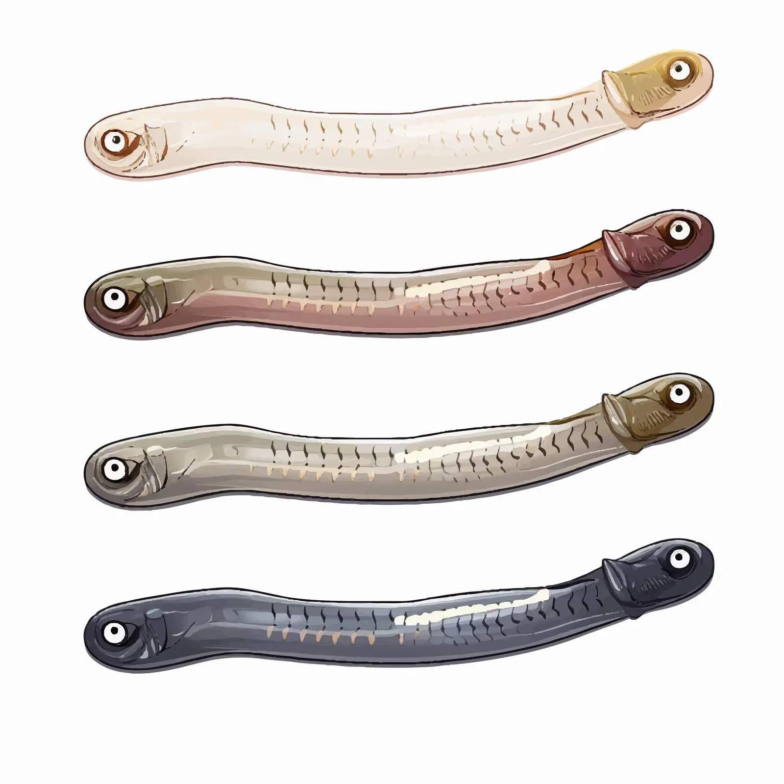 Lamprey Vector Illustration on White Background — free download from Dotvec
