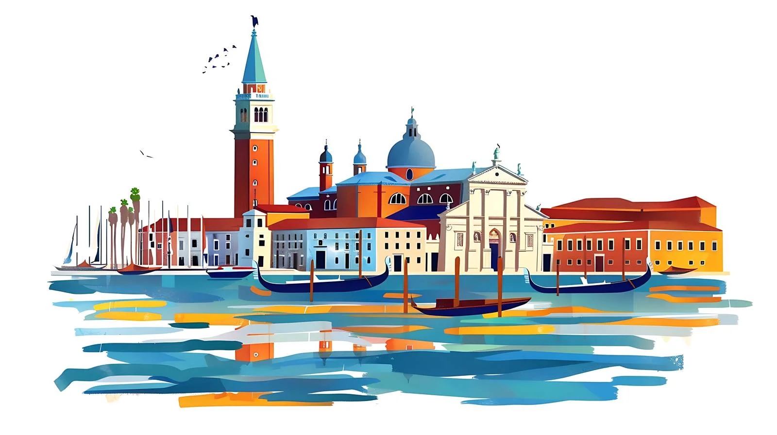 Scenic Venice Cityscape Illustration — free download from Dotvec