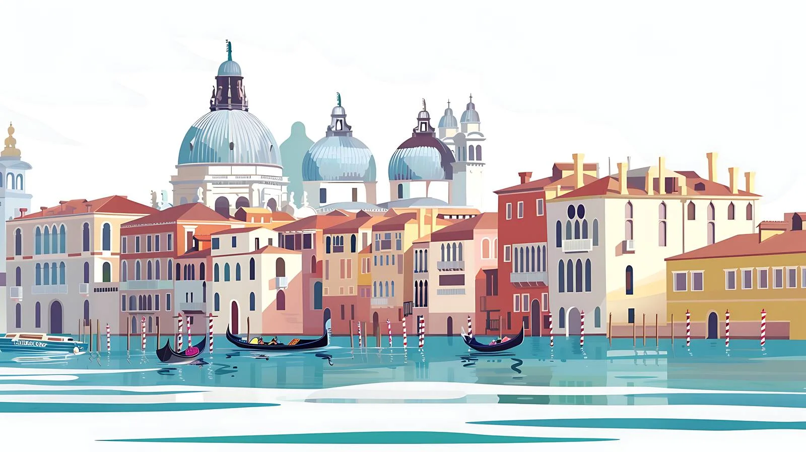 Quaint Venice Cityscape - Illustrated View — free download from Dotvec