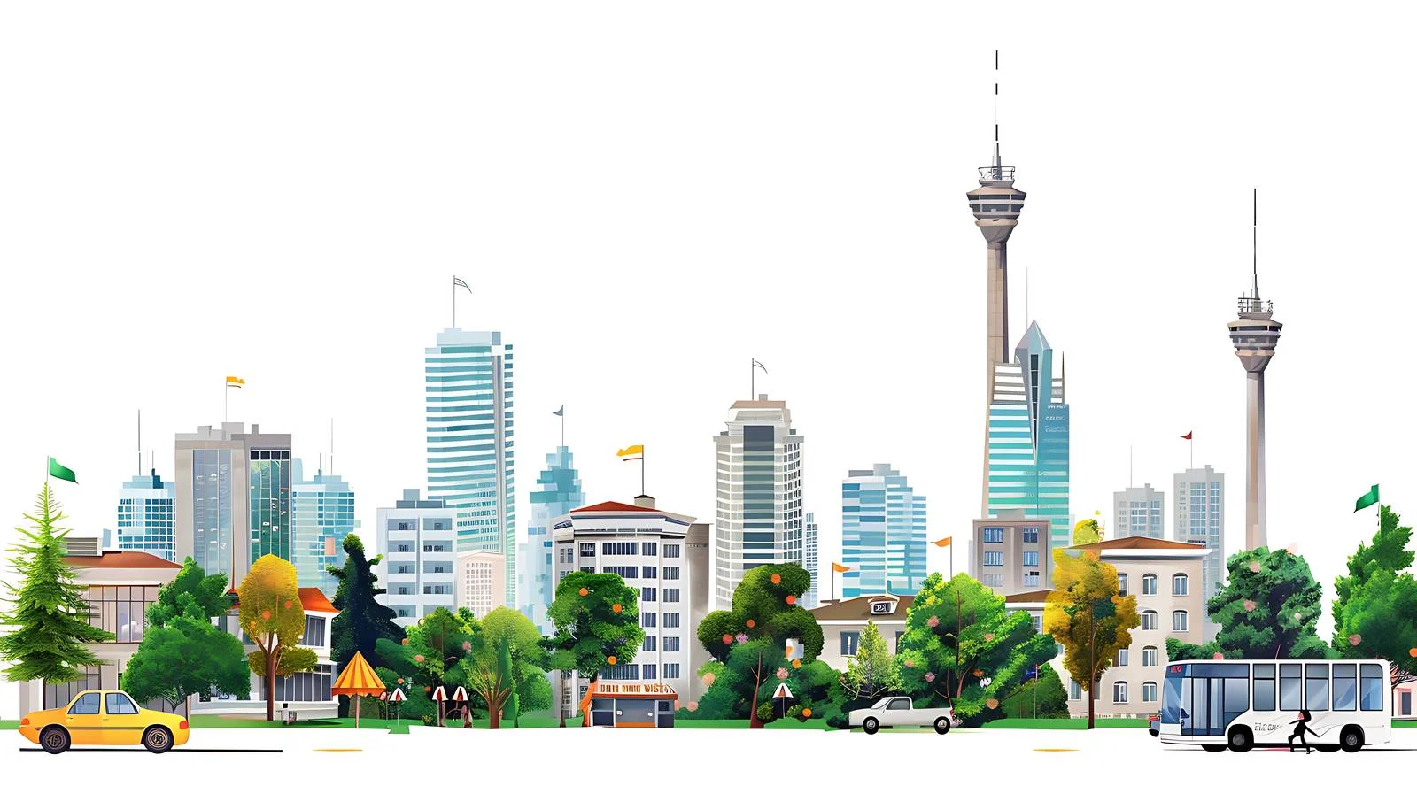 Istanbul Cityscape with New TV Tower — free download from Dotvec