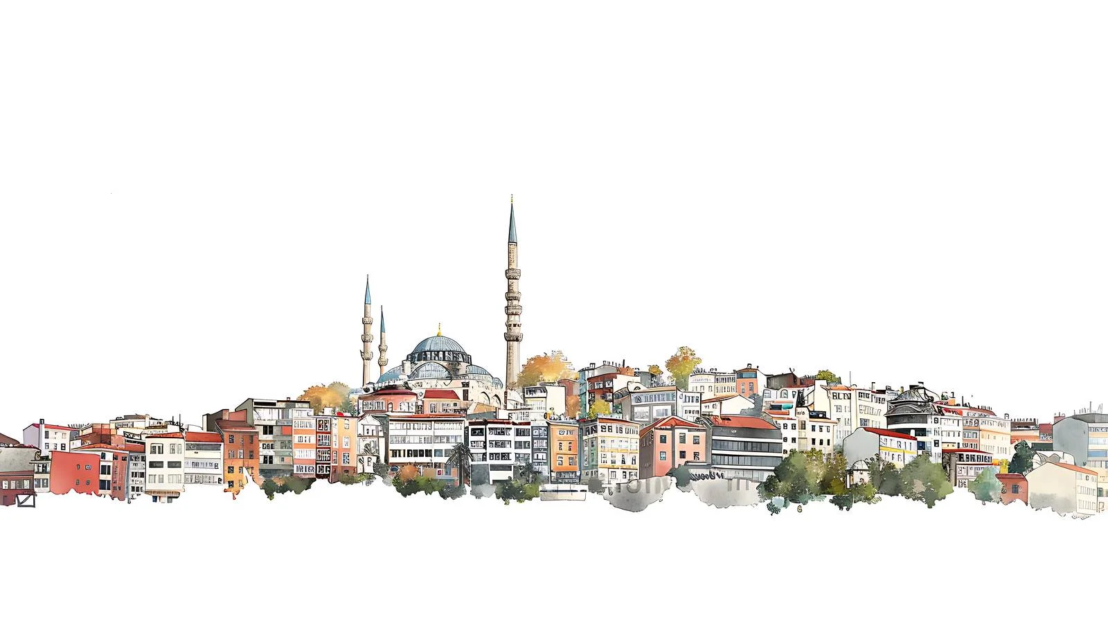 Istanbul Cityscape with New Kucuk Camlica TV — free download from Dotvec