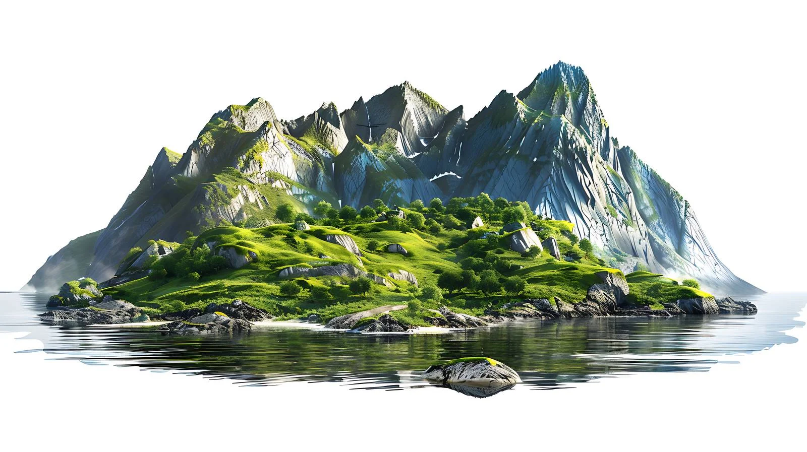 Serene Lofoten Island Landscape in Norway — free download from Dotvec