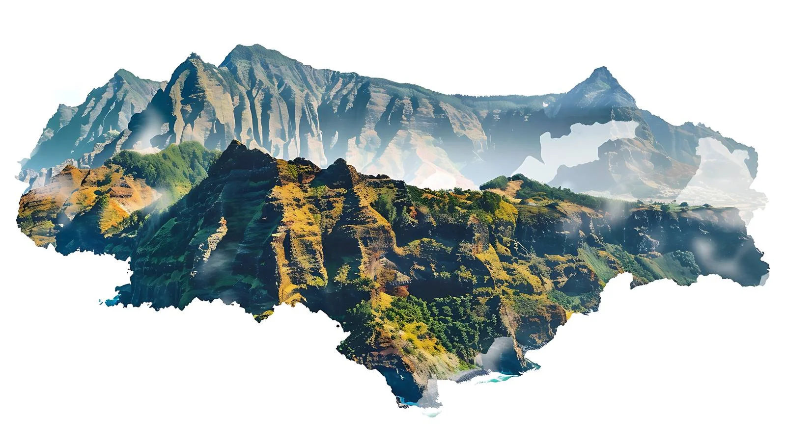 Serene Madeira Island Mountains in Isolation — free download from Dotvec