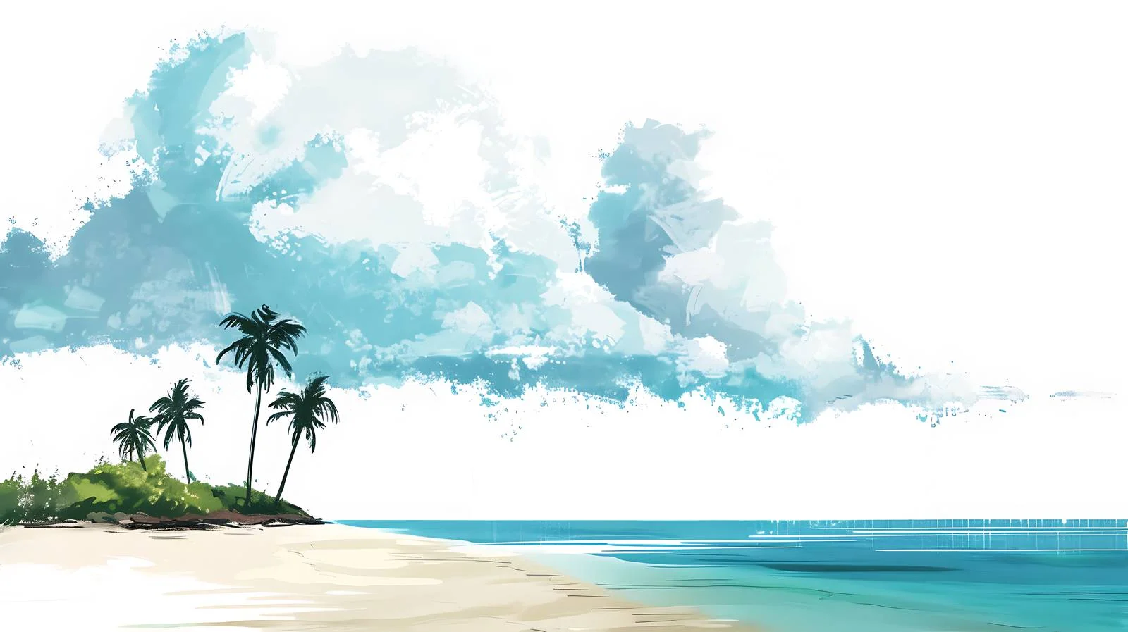 Serene Beach Landscape View — free download from Dotvec