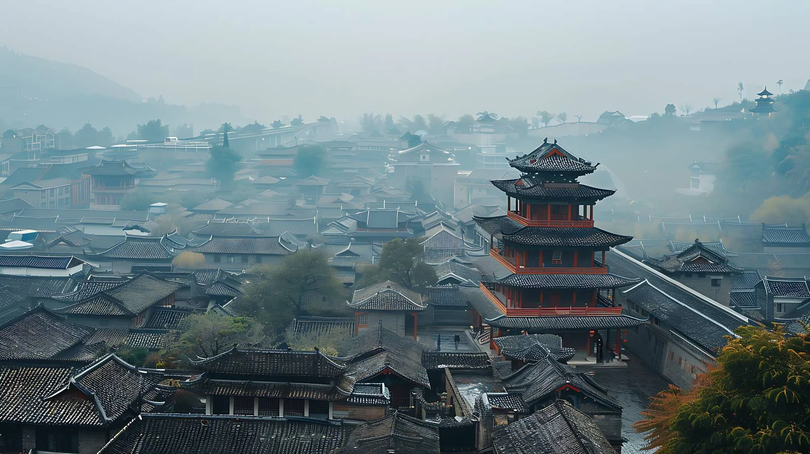 Historic Langzhong City in Sichuan Province — free download from Dotvec