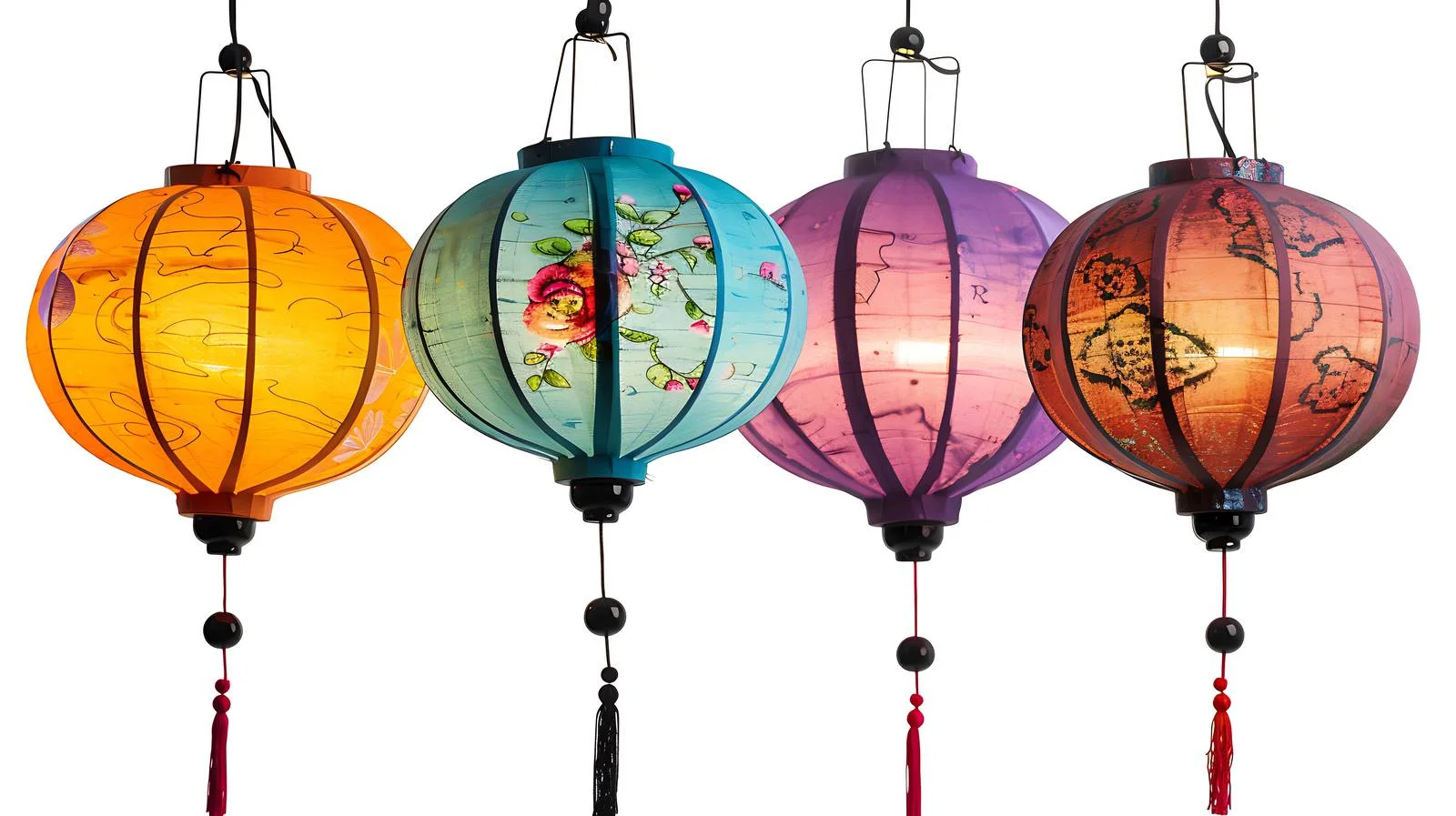 Lantern Festival on White Background — free download from Dotvec