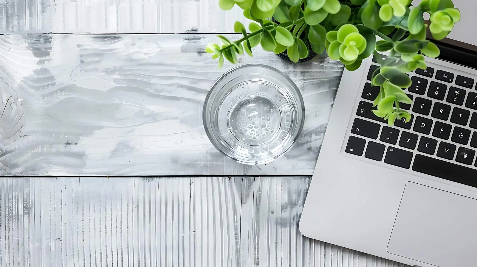 Laptop and Stationery on Wooden Table — free download from Dotvec