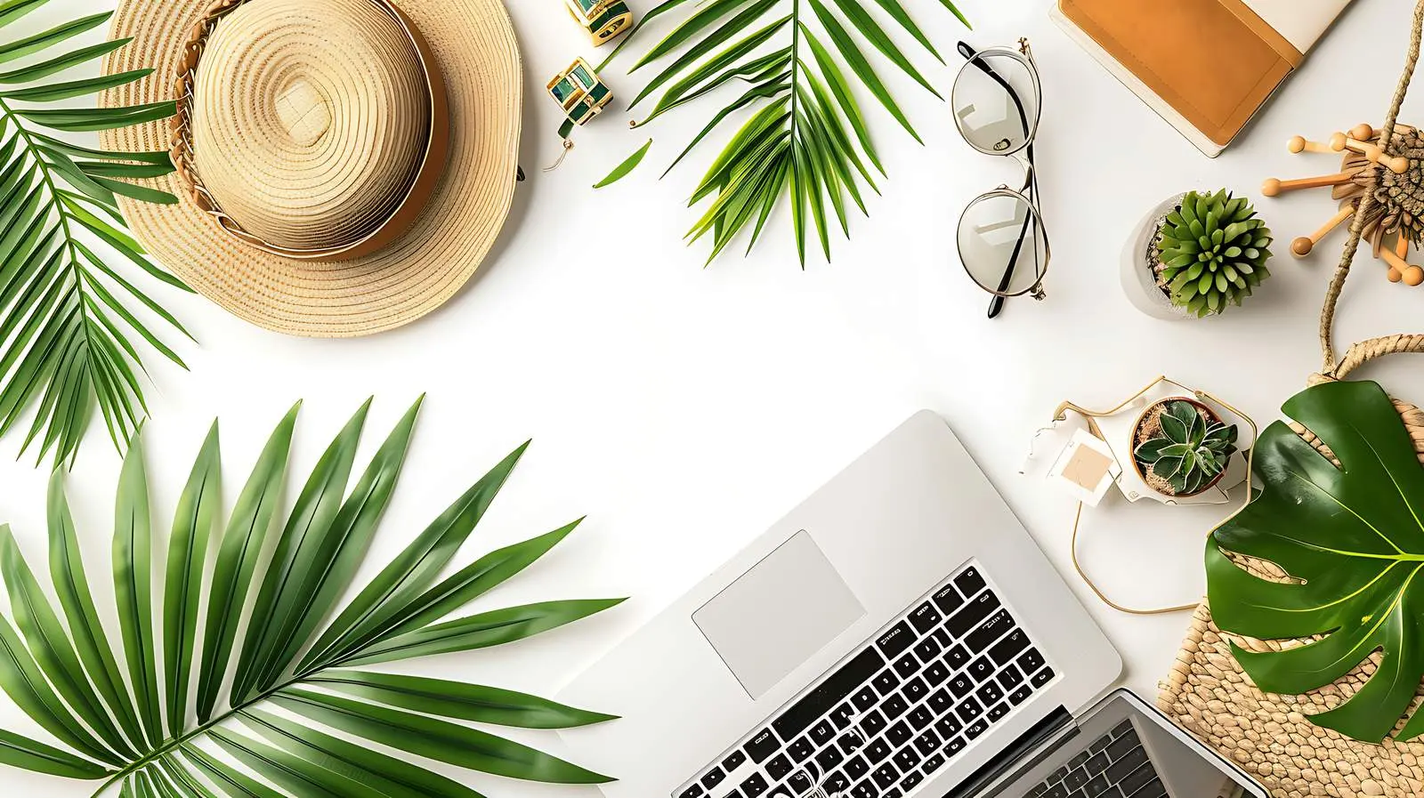 Aesthetic Laptop and Accessories in Stylish Setting — free download from Dotvec