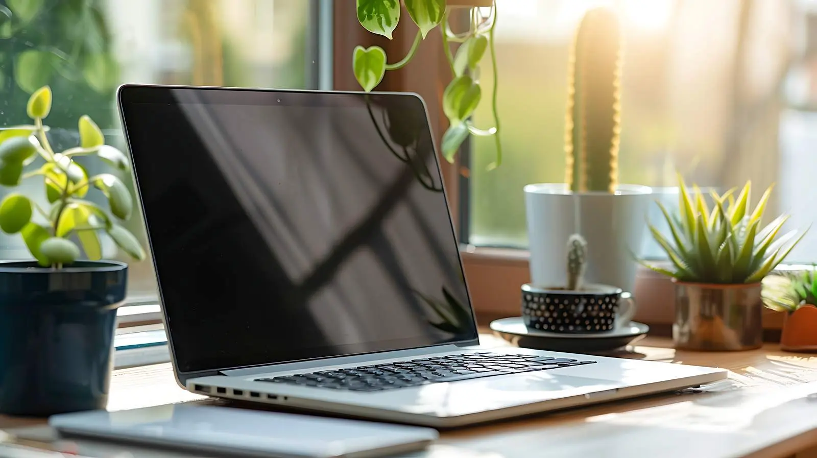 Stylish Home Office Workspace with Laptop – free functional workspace image from Dotvec