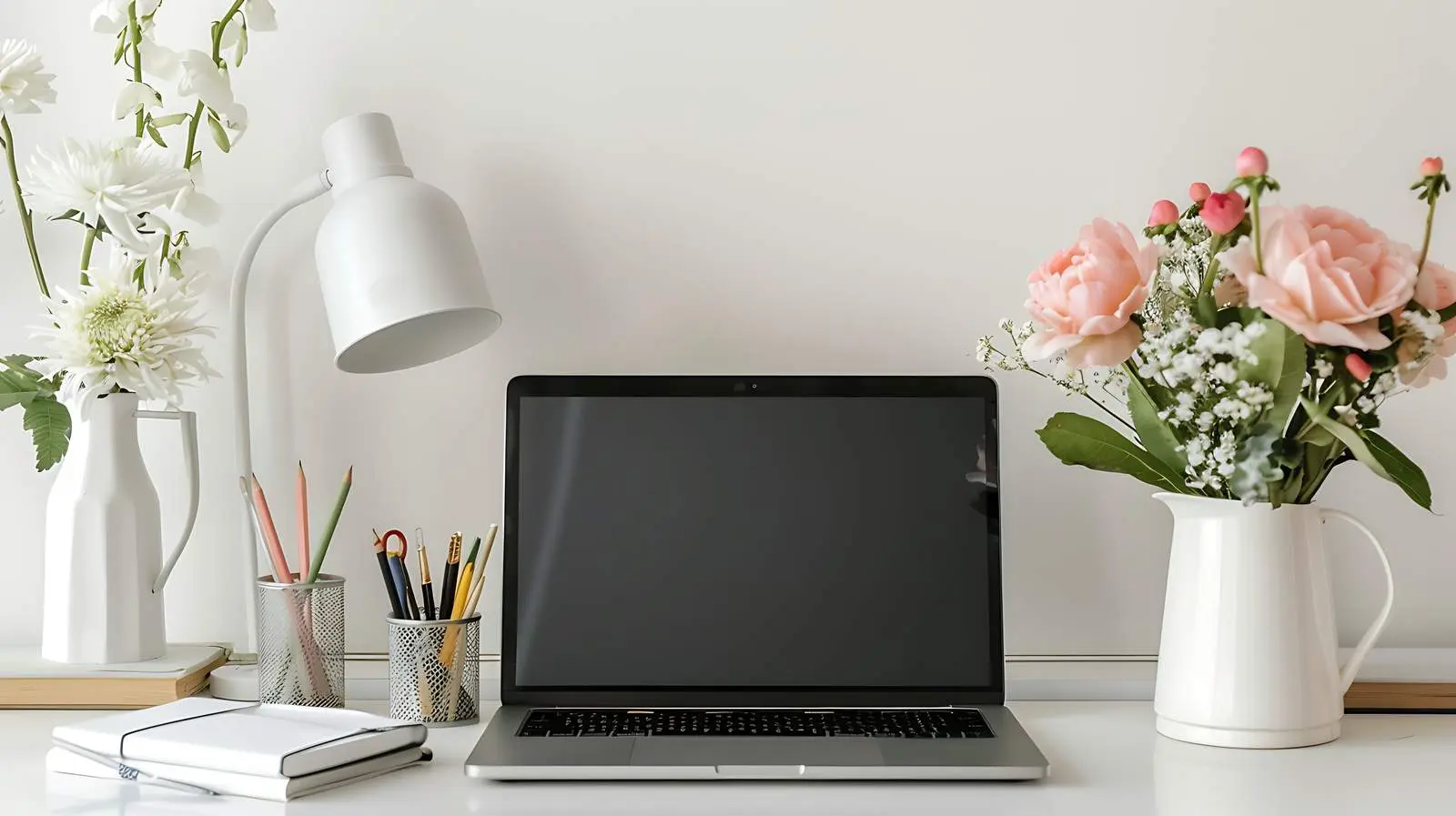 Laptop with Blank Screen on Table – free students image from Dotvec