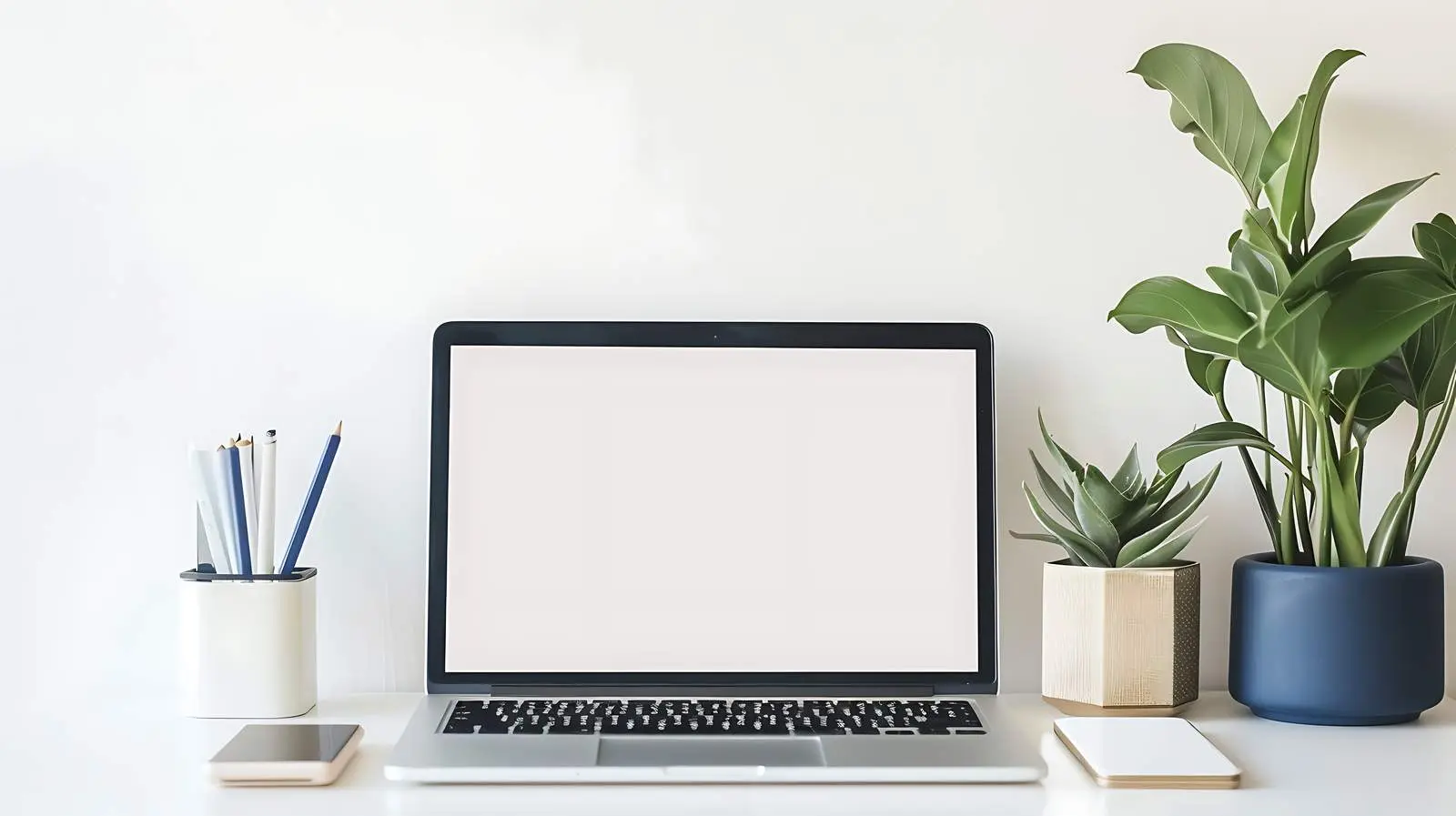 Minimalist Laptop Computer with Blank Screen Space — free download from Dotvec