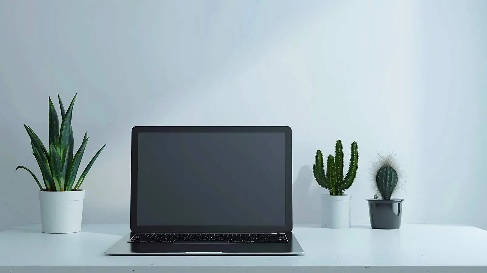 Minimalist Laptop Computer with Blank Screen Space — free download from Dotvec