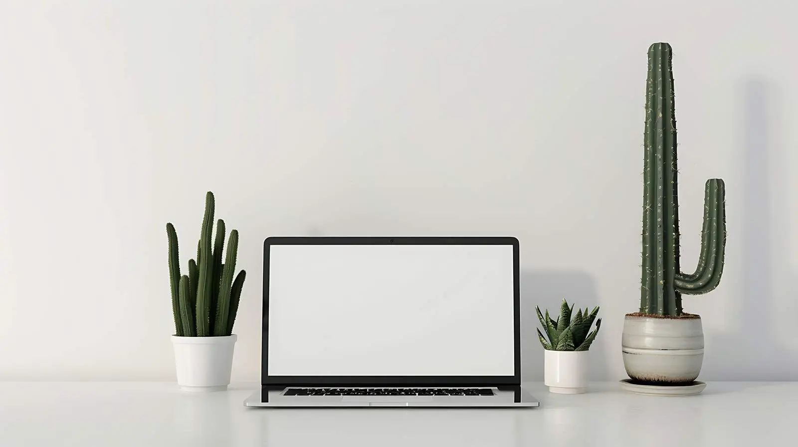 Minimalist Laptop in Home Workspace Setting — free download from Dotvec