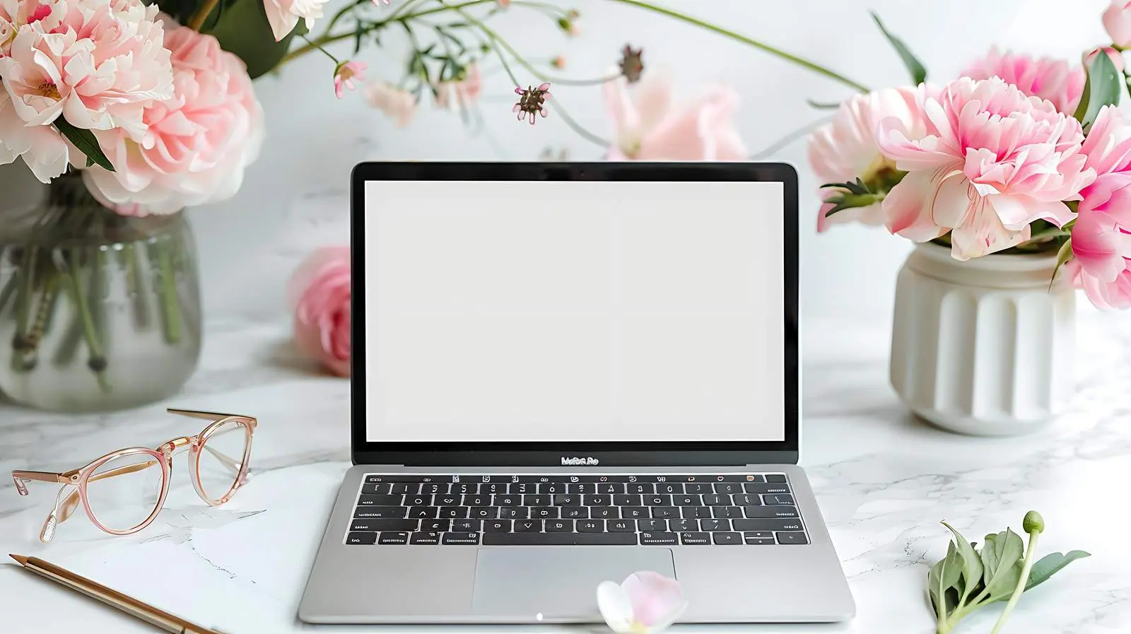 Laptop Computer Mockup with Blank Screen Space — free download from Dotvec