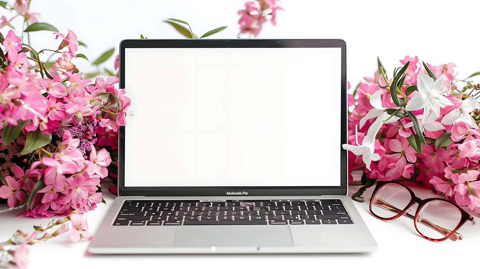 Laptop Computer Mockup with Blank Screen Space – free virtual work image from Dotvec