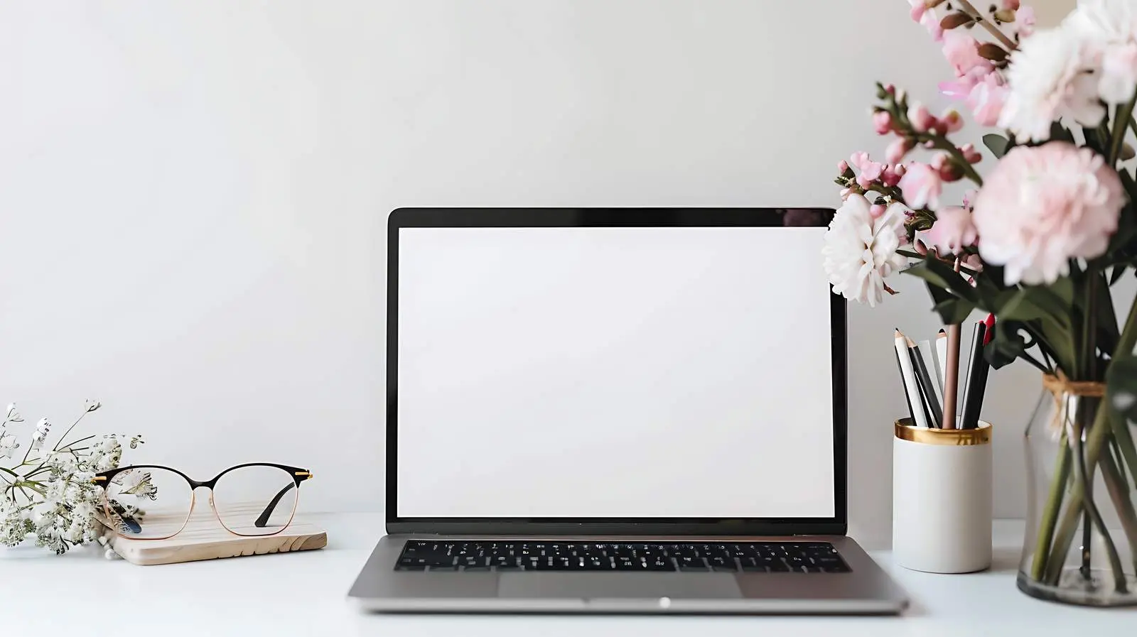 Blank Screen Laptop Computer Mockup Design — free download from Dotvec