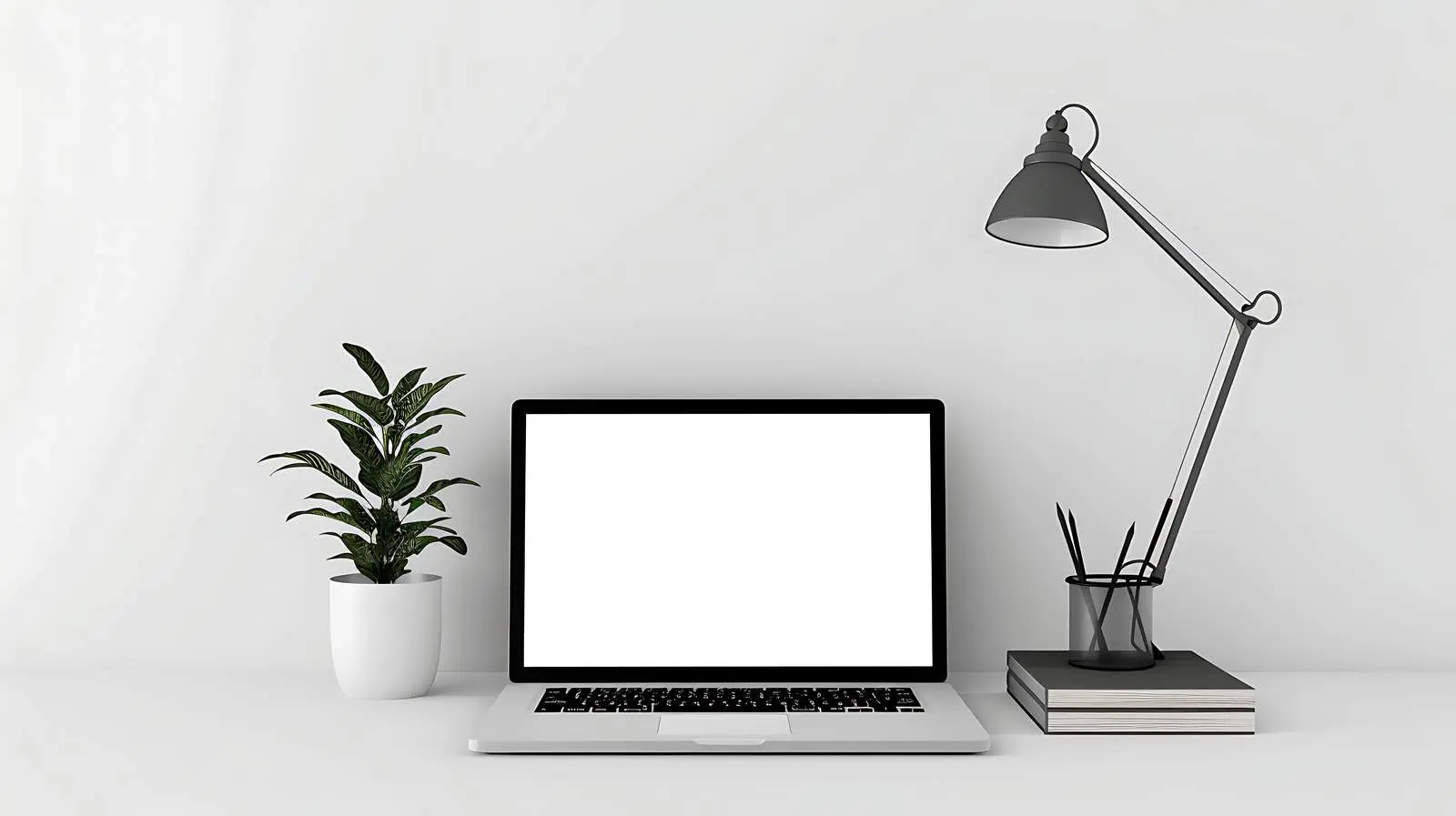 Blank Screen Laptop on Desk for Mockup — free download from Dotvec