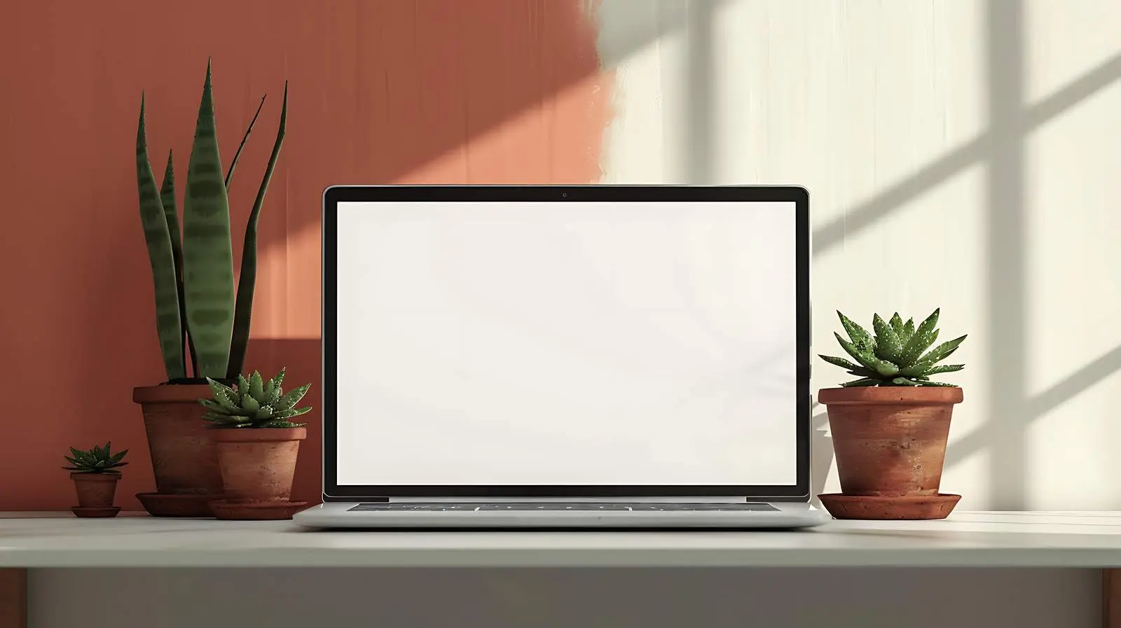 Laptop with Blank Mockup Space Ready for Design – free presentation tool image from Dotvec