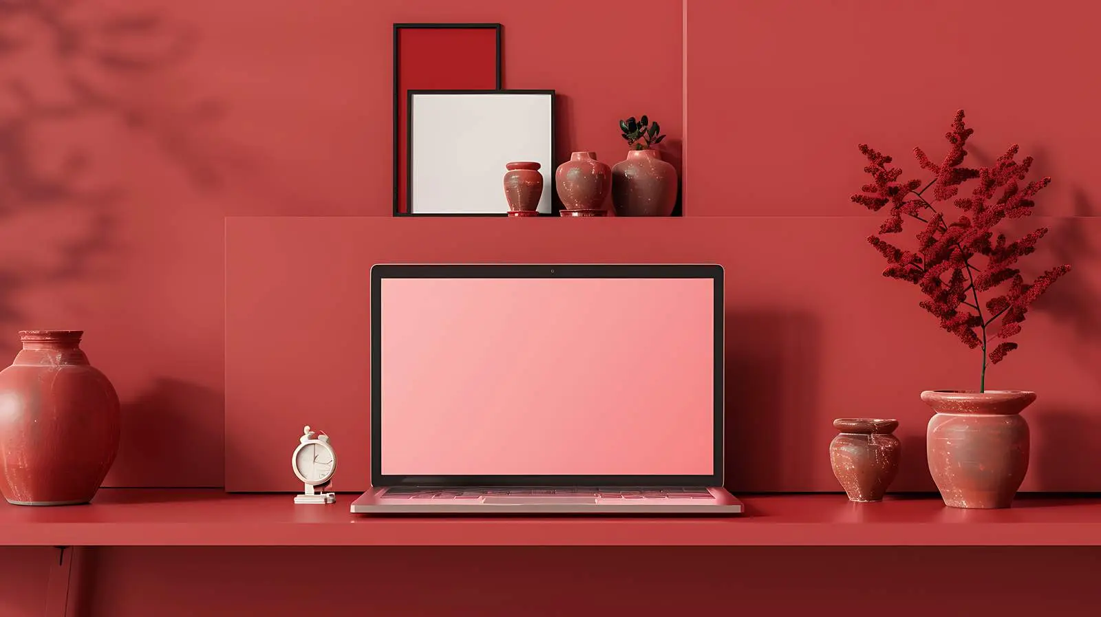 Laptop Computer Mockup with Blank Screen Space — free download from Dotvec