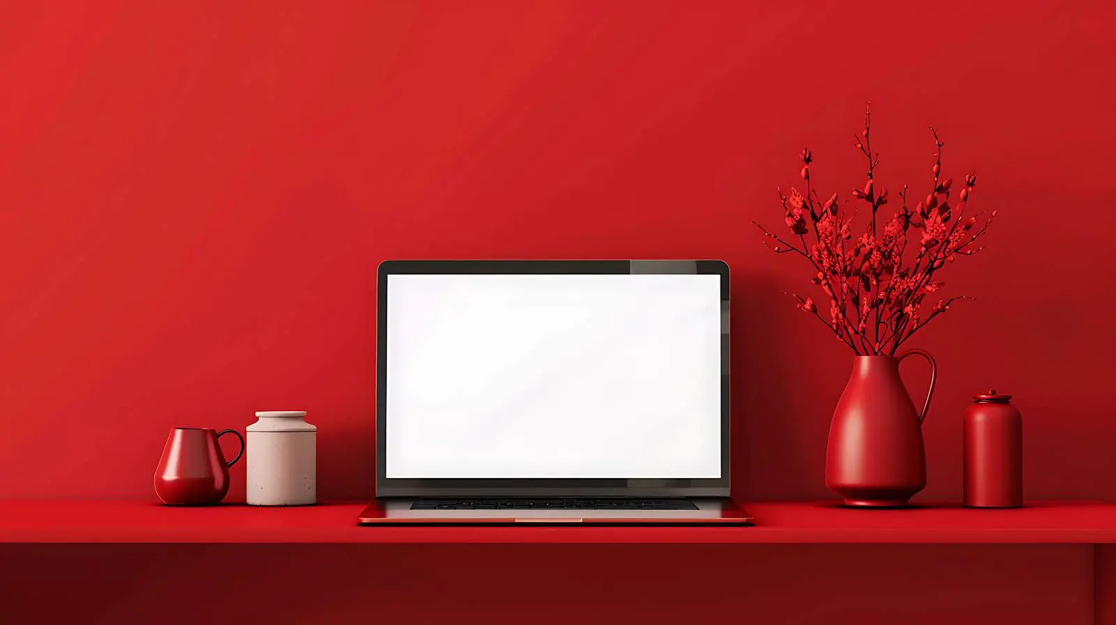 Laptop Computer with Blank Screen Mockup — free download from Dotvec