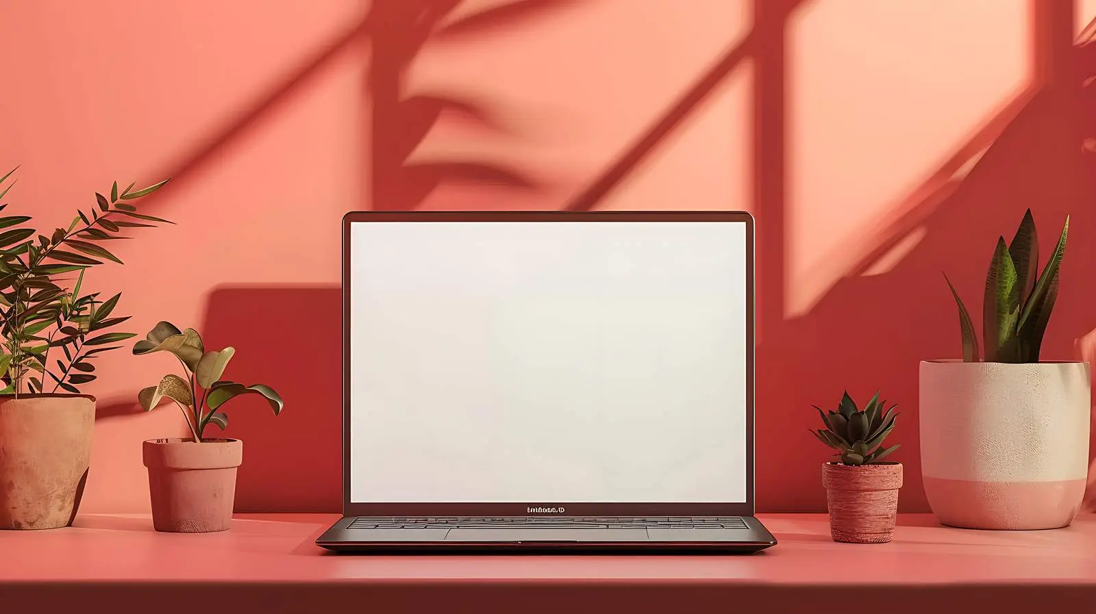 Laptop Computer with Blank Screen Mockup — free download from Dotvec