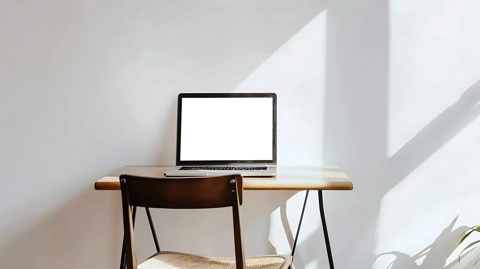 Aesthetic Laptop on Chair with Blank Screen — free download from Dotvec