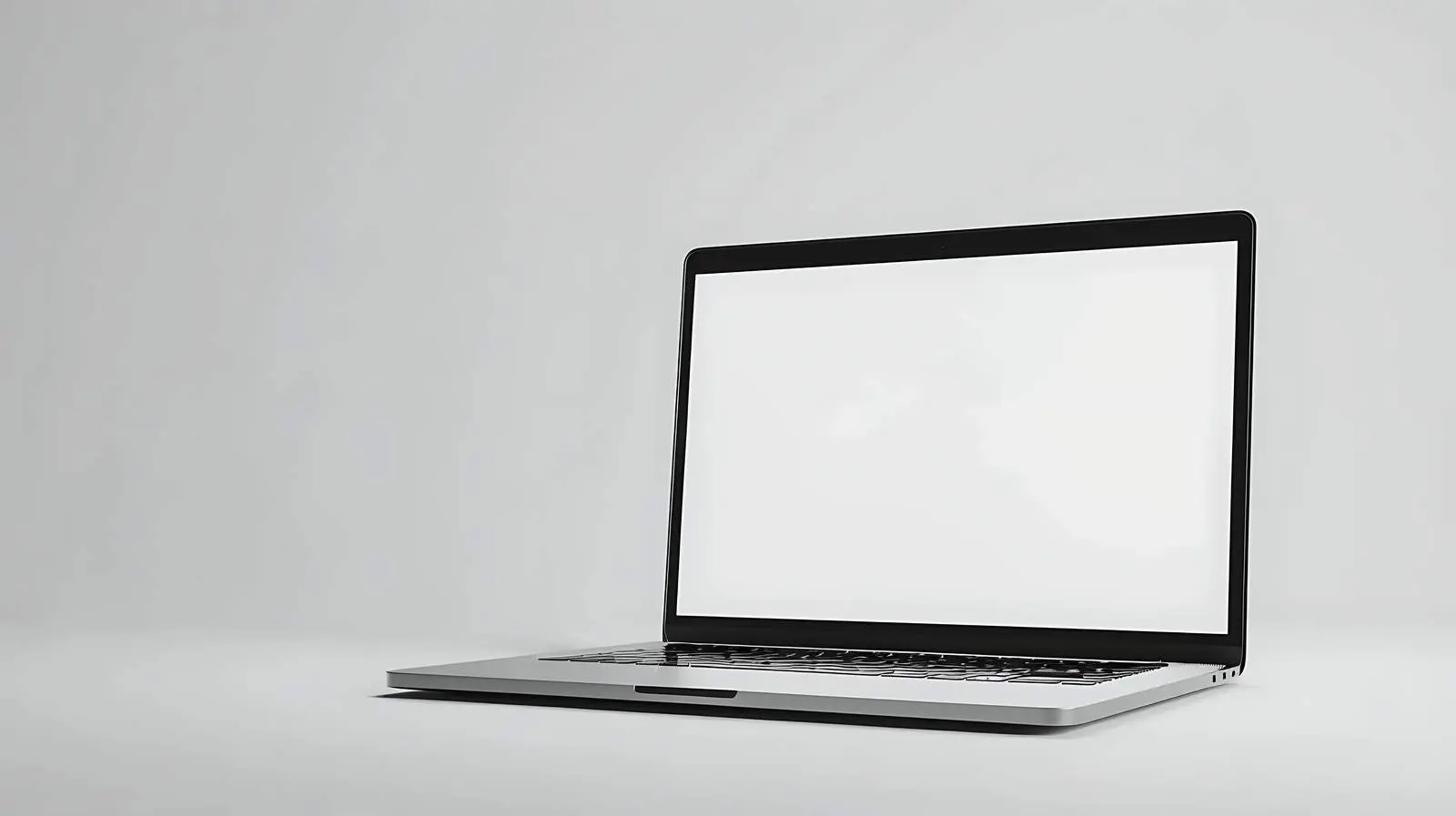 Modern Laptop with Blank Screen on Console — free download from Dotvec