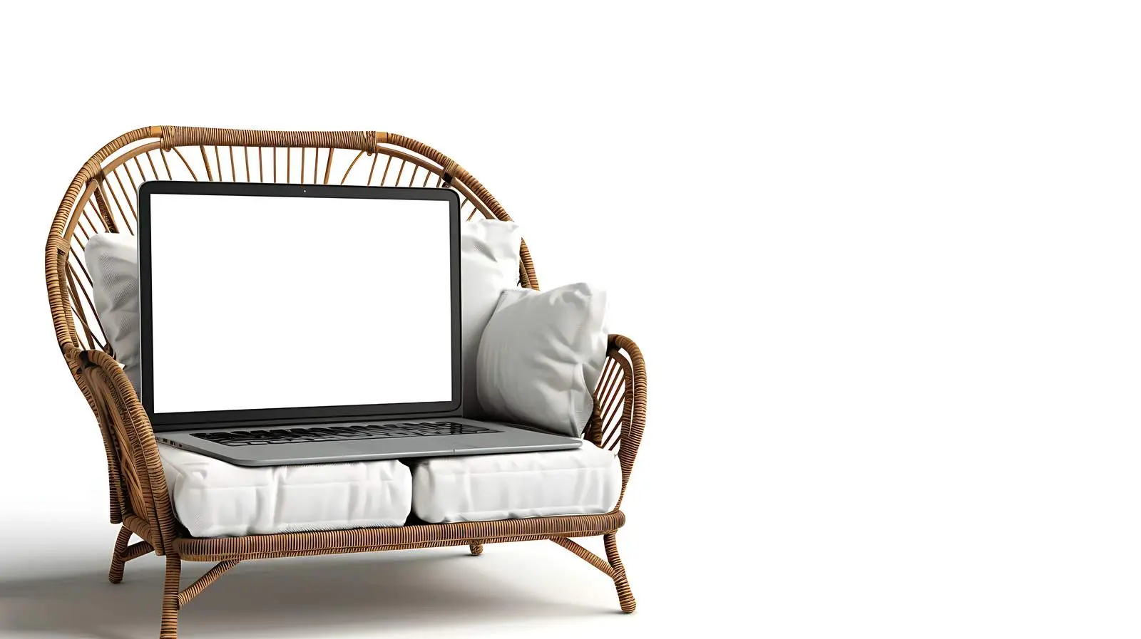 Laptop with Blank Screen for Creative Use — free download from Dotvec