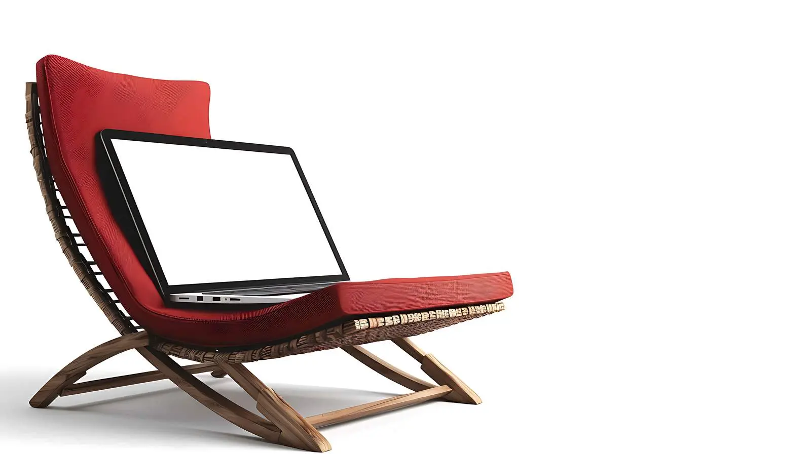 Blank Screen Laptop on Comfortable Surface — free download from Dotvec