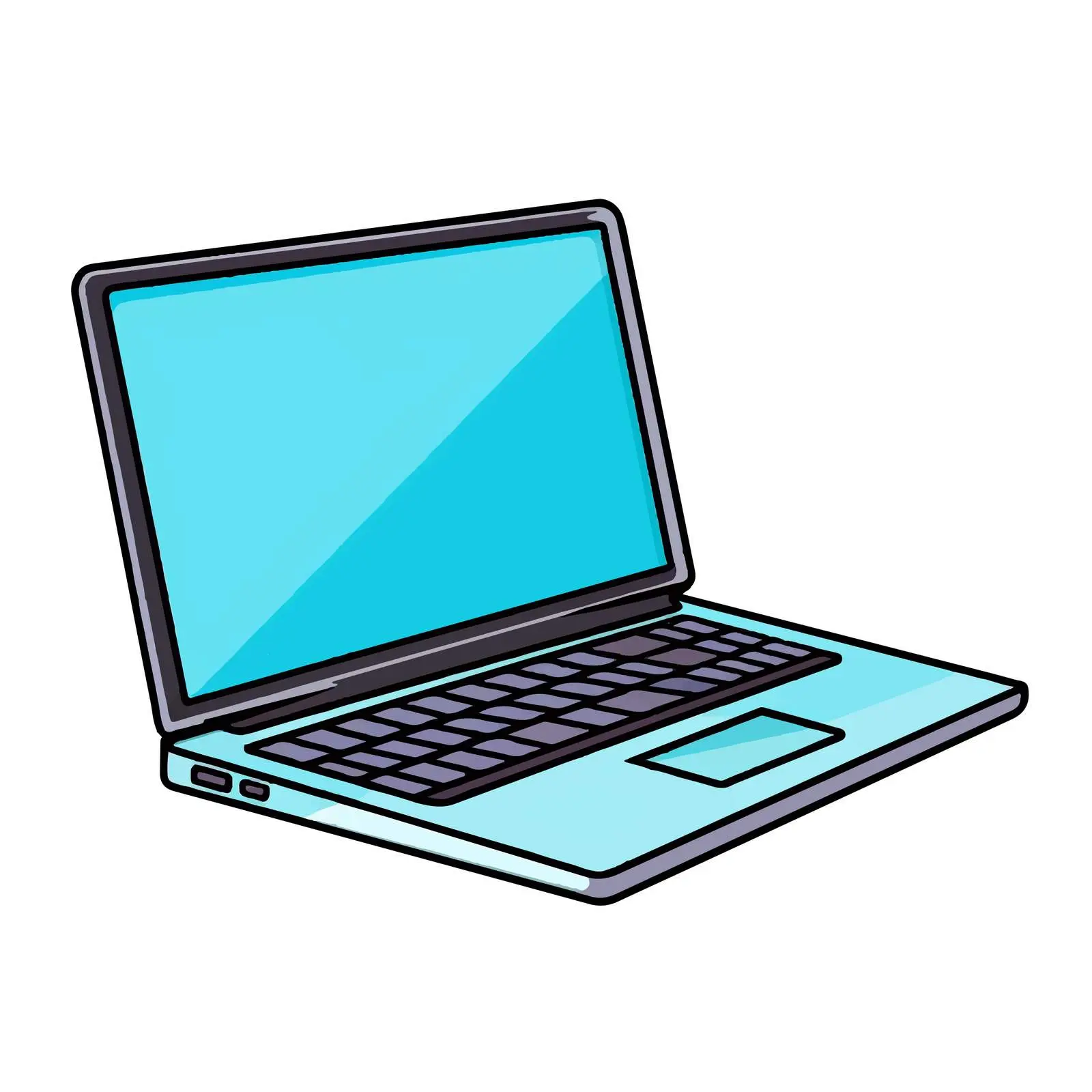 Cartoon Laptop Vector Illustration Design — free download from Dotvec