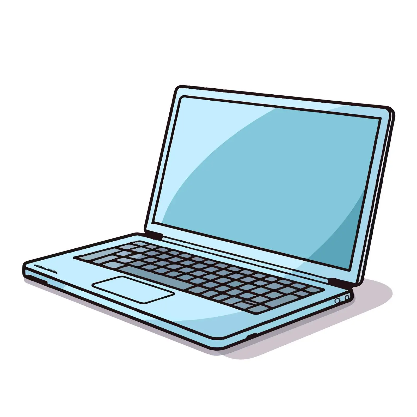 Cartoon Laptop Vector Illustration Design — free download from Dotvec