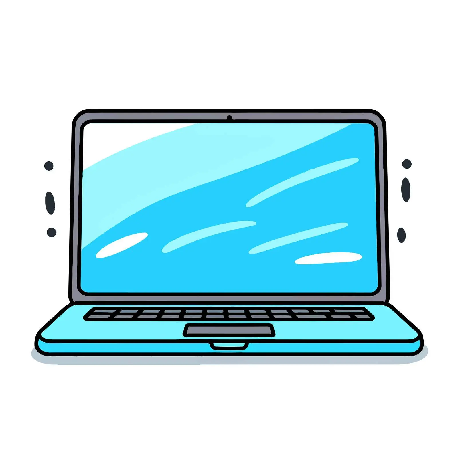 Cartoon Laptop Vector Illustration — free download from Dotvec