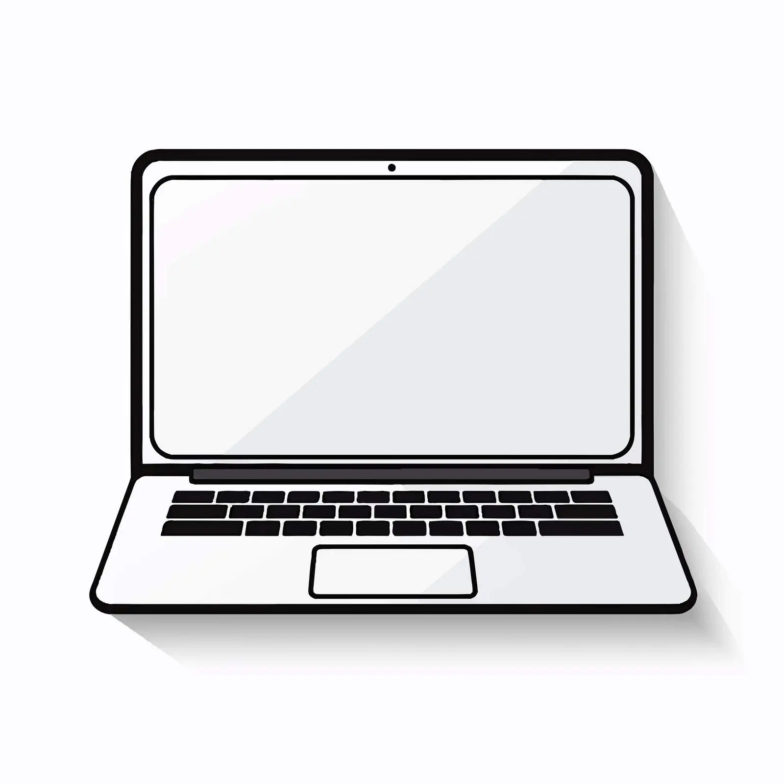 Laptop Vector Illustration on White Background — free download from Dotvec
