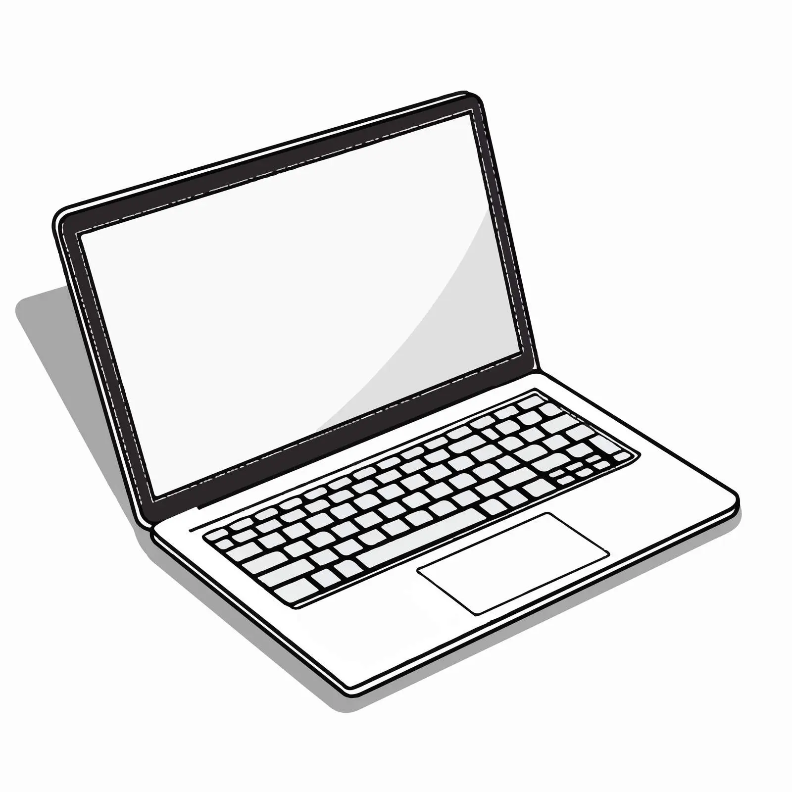 Isolated Laptop Vector Illustration on White Background — free download from Dotvec