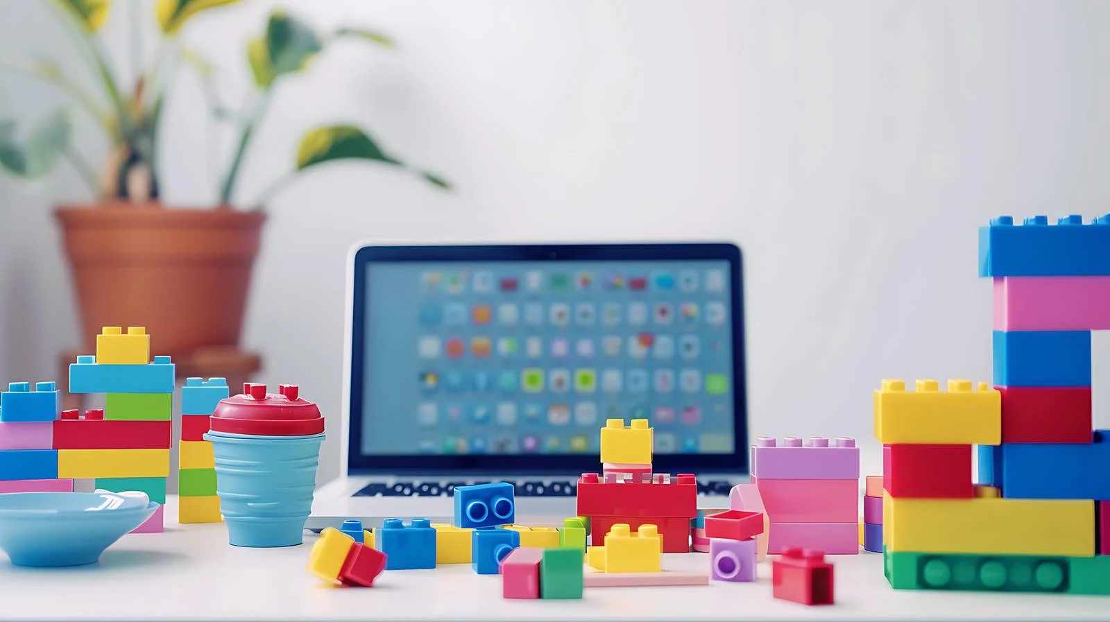 Workstation with Play and Food Elements – free locks image from Dotvec