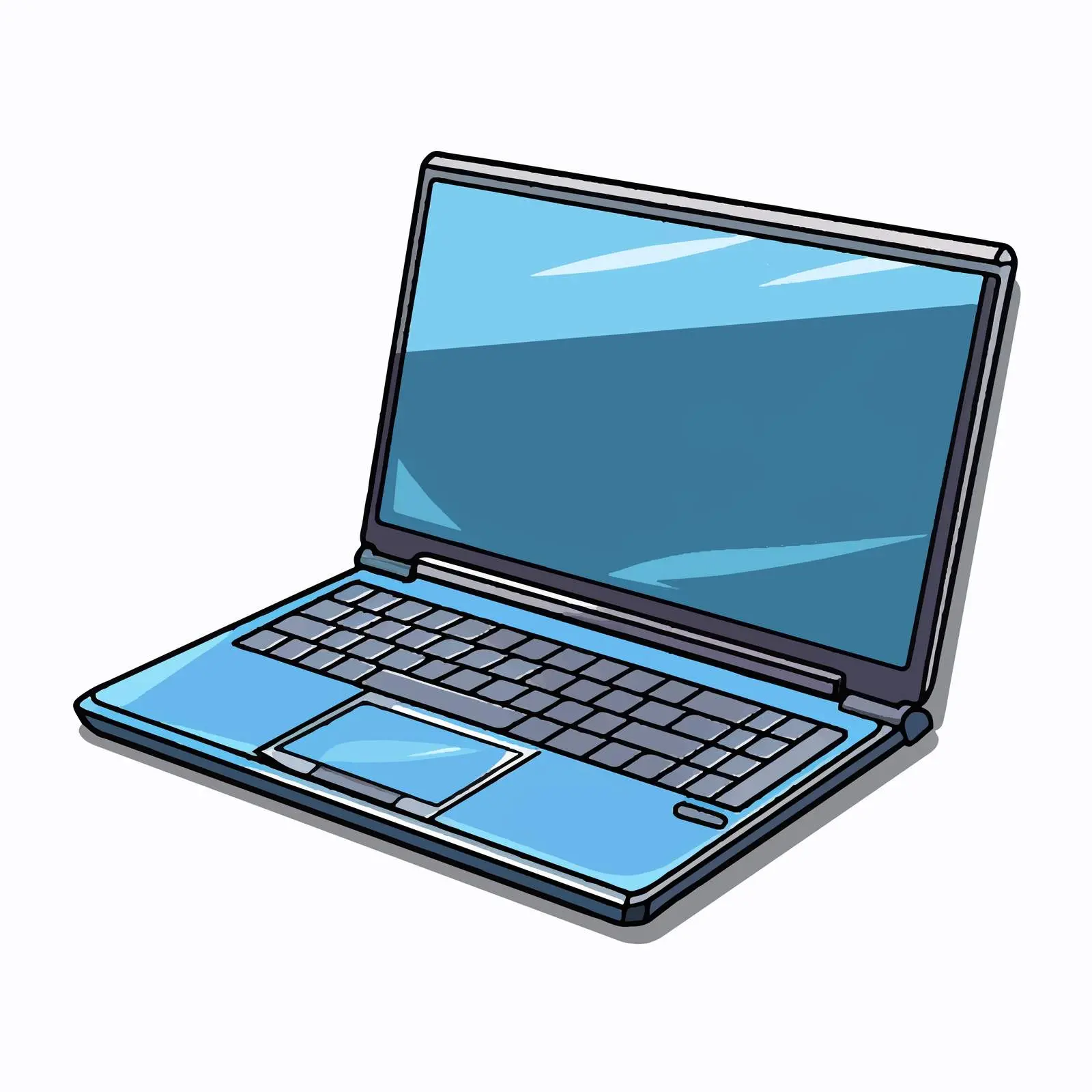 Cartoon Laptop Vector Illustration Design — free download from Dotvec