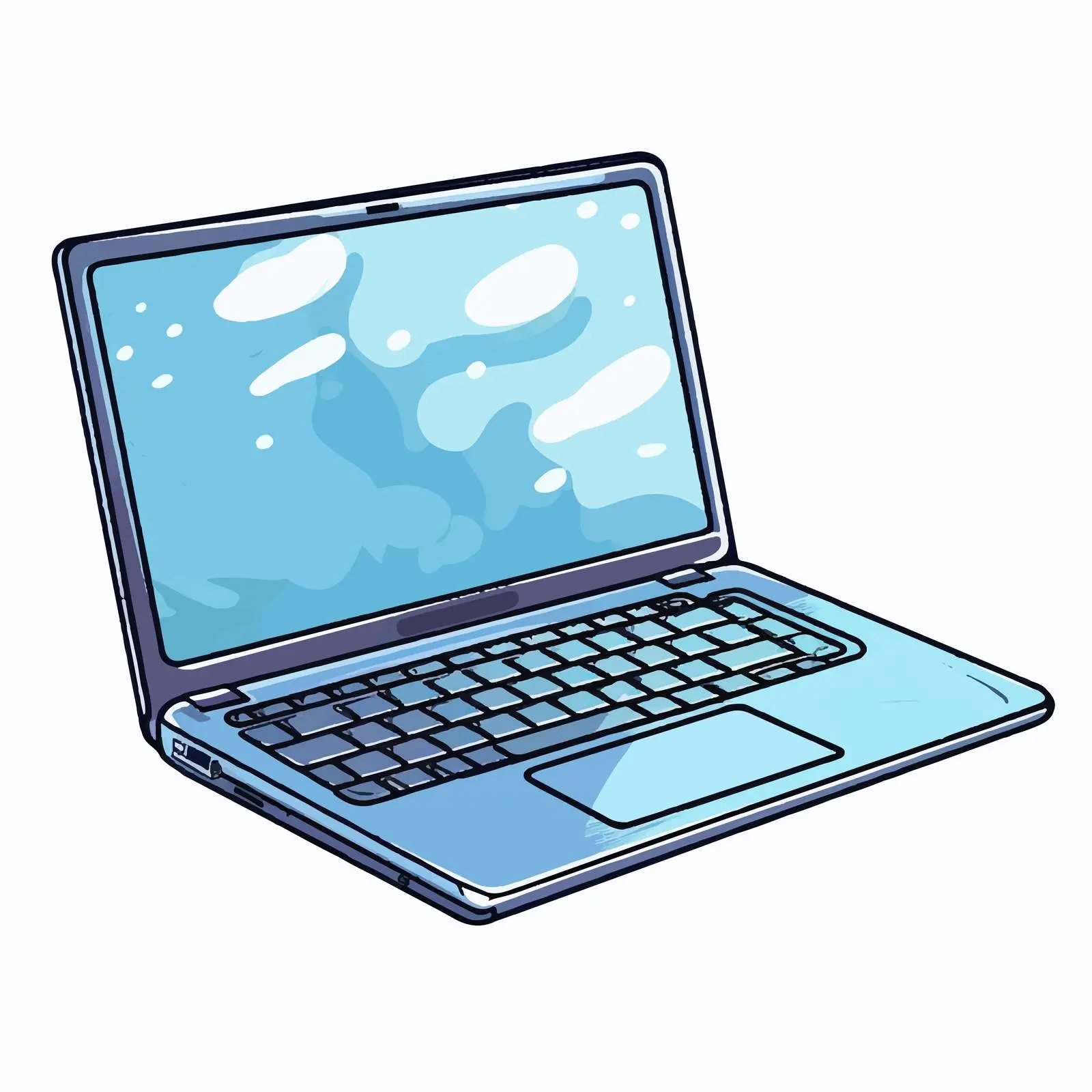 Cartoon Laptop Vector Illustration — free download from Dotvec