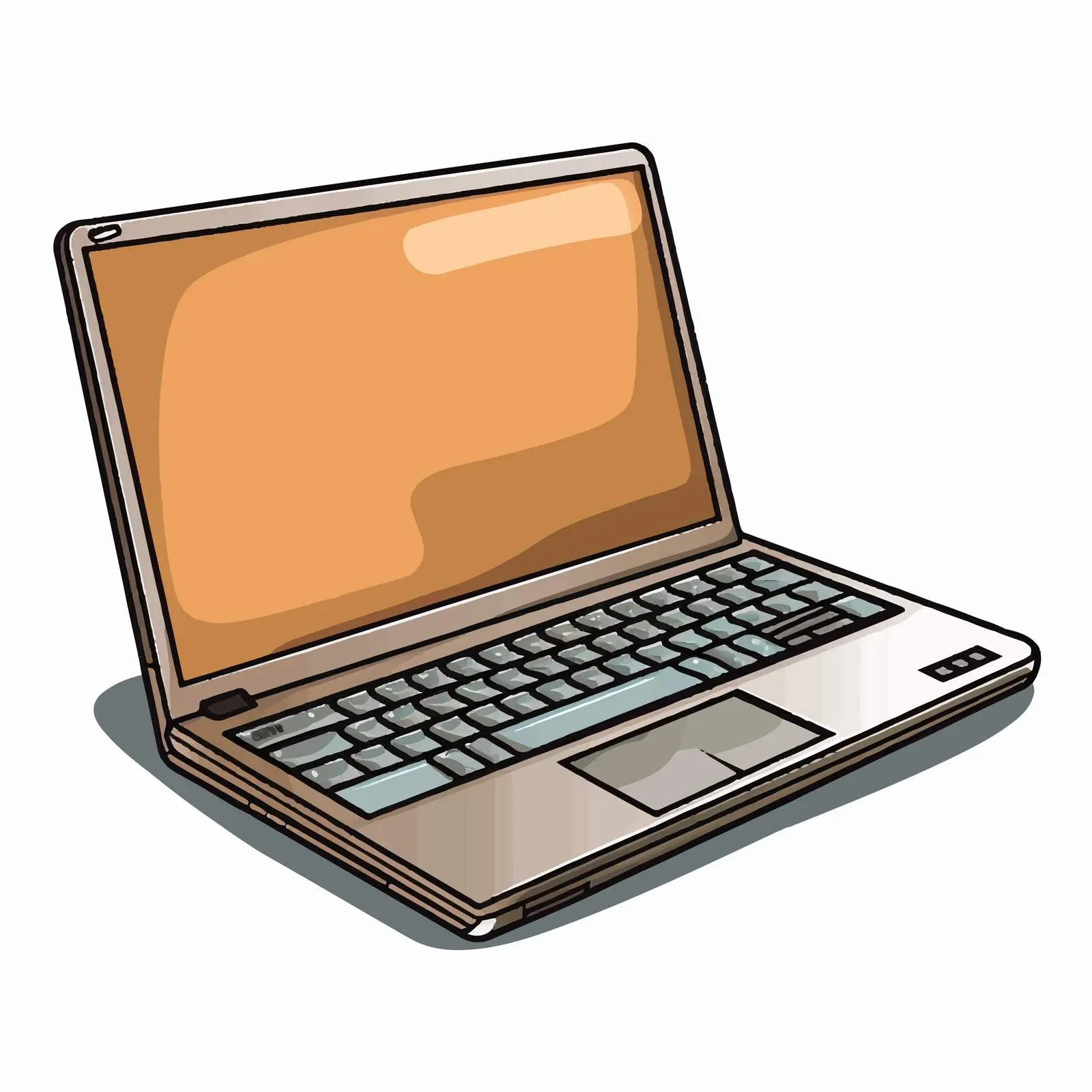 Cartoon Laptop Vector Illustration Design — free download from Dotvec