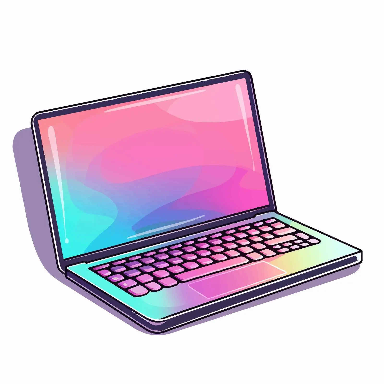 Laptop Vector Illustration on White Background — free download from Dotvec