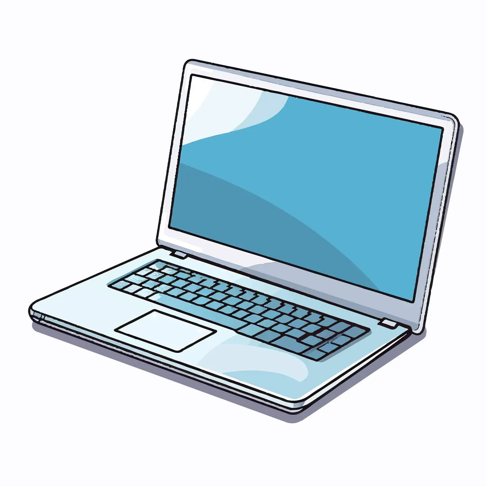 Top View Isolated Laptop Vector Illustration — free download from Dotvec