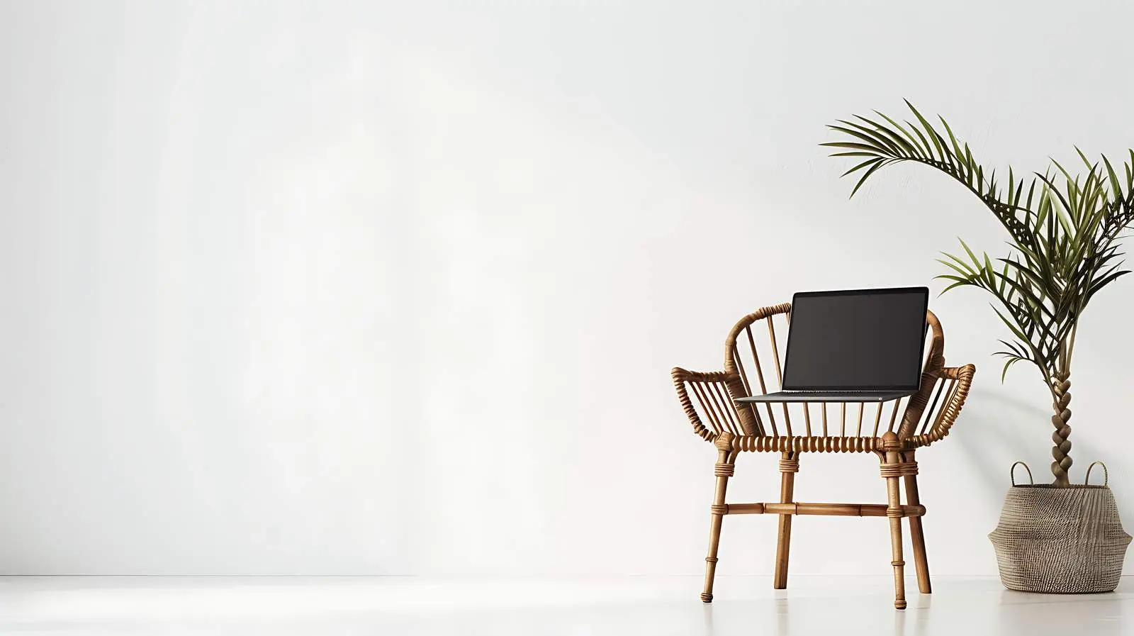 Laptop with Blank Screen for Mockup Display — free download from Dotvec