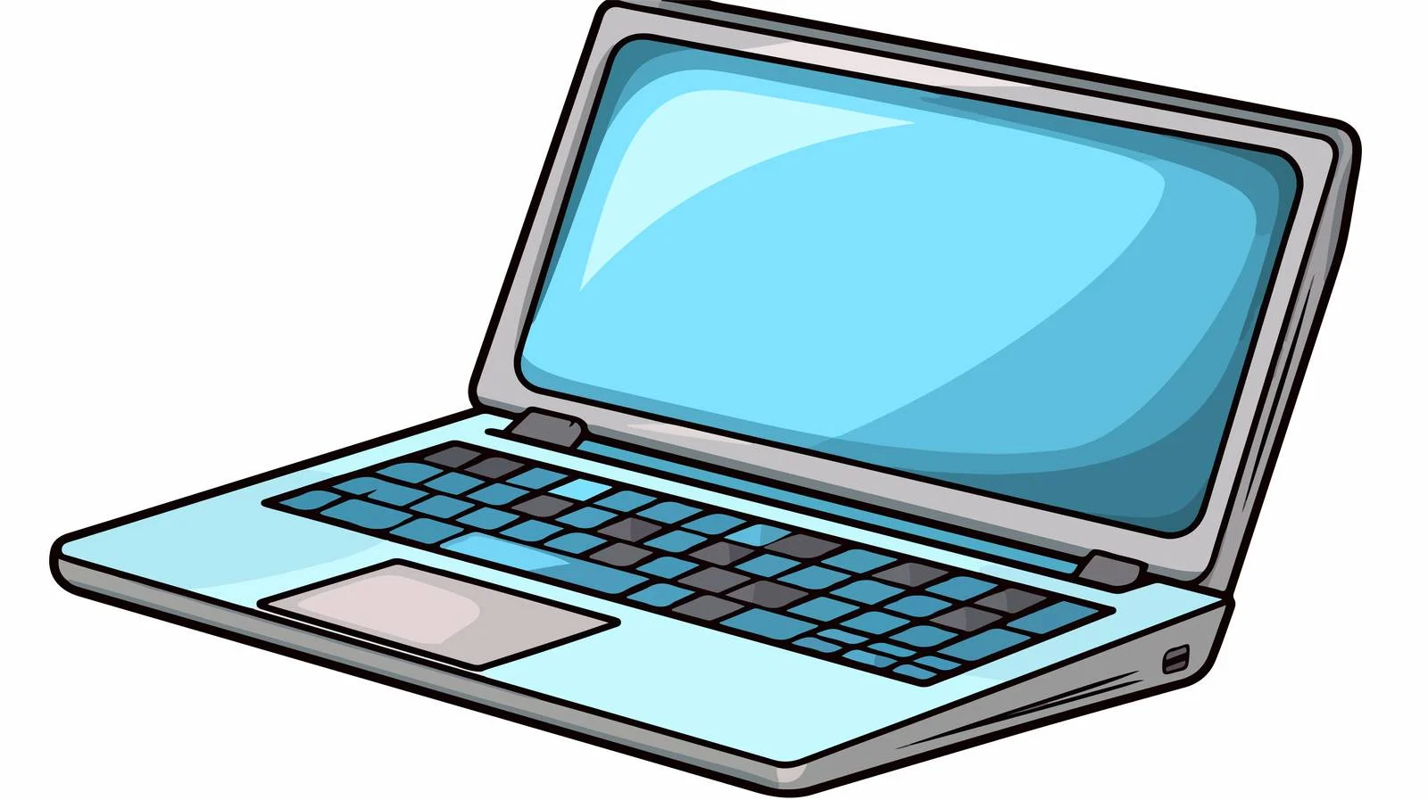 Cartoon Laptop Computer — free download from Dotvec